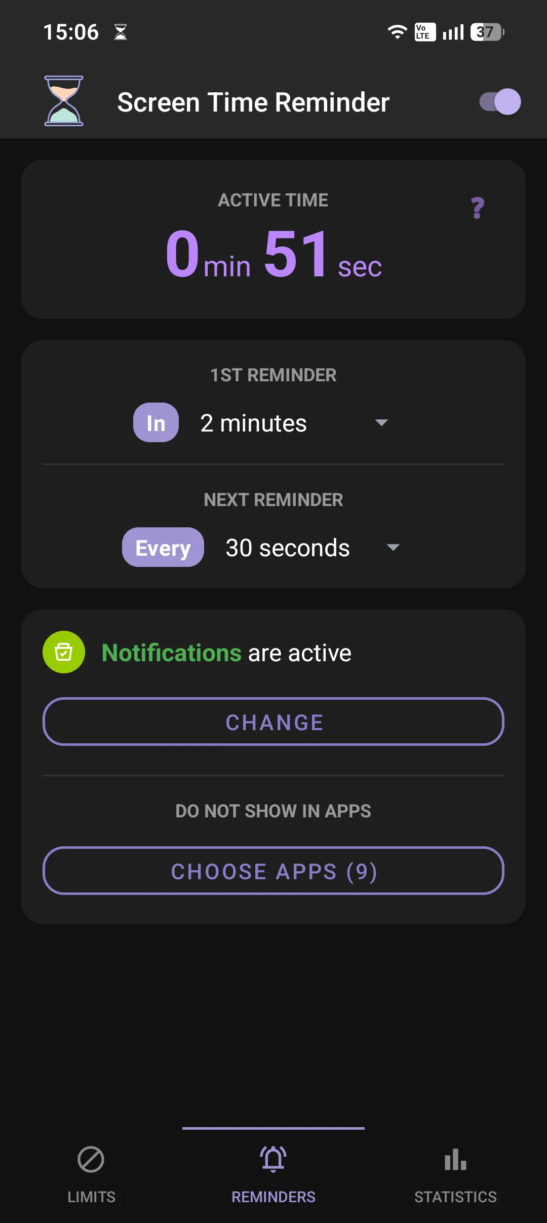 Screen Time Reminder screenshot